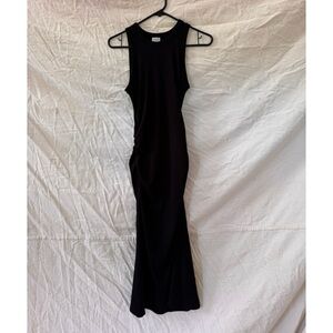 NWOT A New Day black ribbed stretchy ruched midi dress